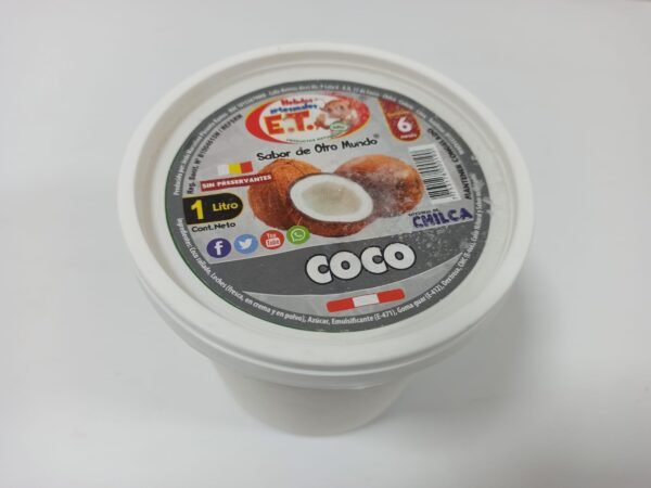 Helado de Coco de 5 Litros